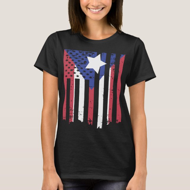 Der Rican der Puerto- RicoFlagge-Männer wir T-Shirt (Vorderseite)