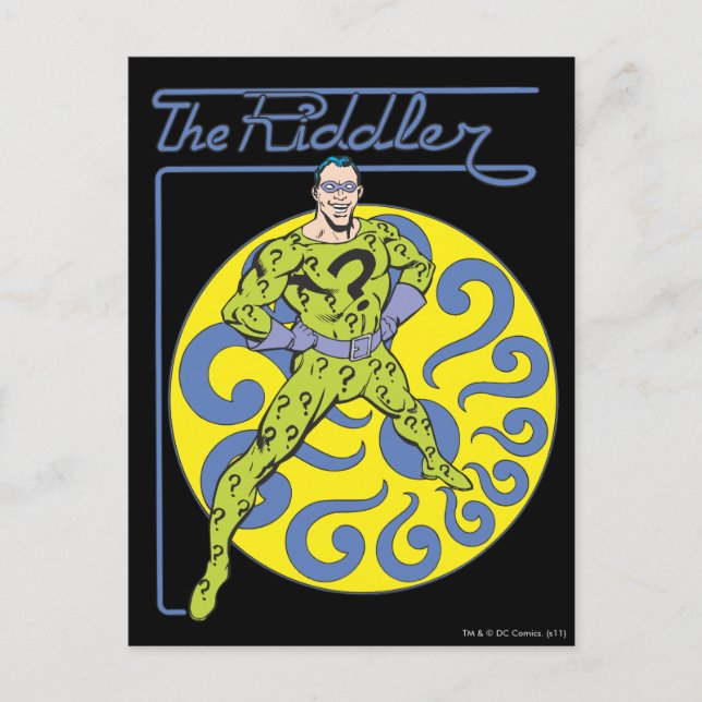 Der Riddler & Logo Violett Postkarte (Vorderseite)