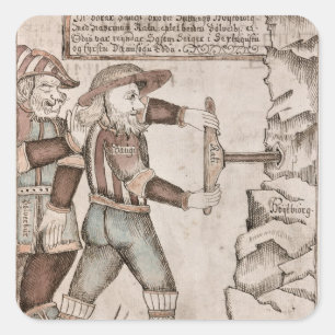 Der Riese Baugi, überzeugt durch Odin Quadratischer Aufkleber