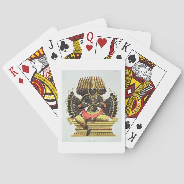 Der Riese Ravana (Farbe litho) Spielkarten (Rückseite)