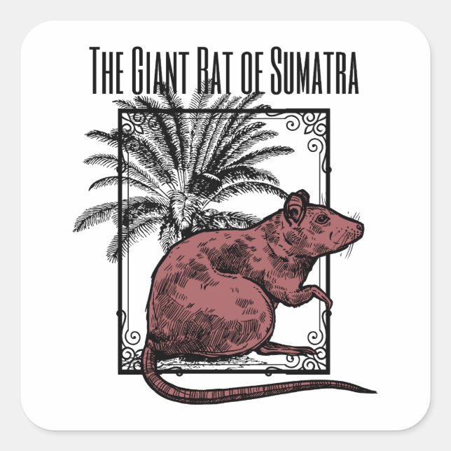 Der Riesenrat von Sumatra Holmesian Sherlock Holme Quadratischer Aufkleber (Vorderseite)