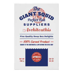 Der riesige Tintenfisch Fishery Innsmouth Poster