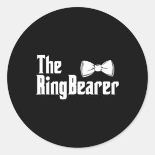 Der Ring Bearer Bowtie Ring Typ Hochzeitsgroom Bri Runder Aufkleber
