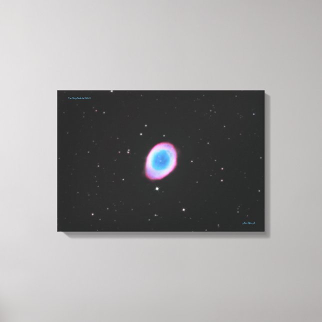 Der Ring Nebel (M57) - Mittel Leinwanddruck (Vorderseite)