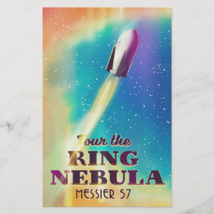 Der Ringnebel (Messier 57) Weltraum-Reiseposter. Briefpapier