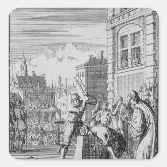 Der Rippenschild Quadratischer Aufkleber (Vorderseite)
