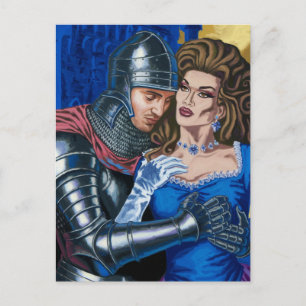 Der Ritter und die Drag Queen Postkarte