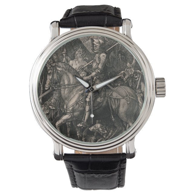 Der Rittertod und der Teufel Albrecht Durer Armbanduhr (Vorderseite)