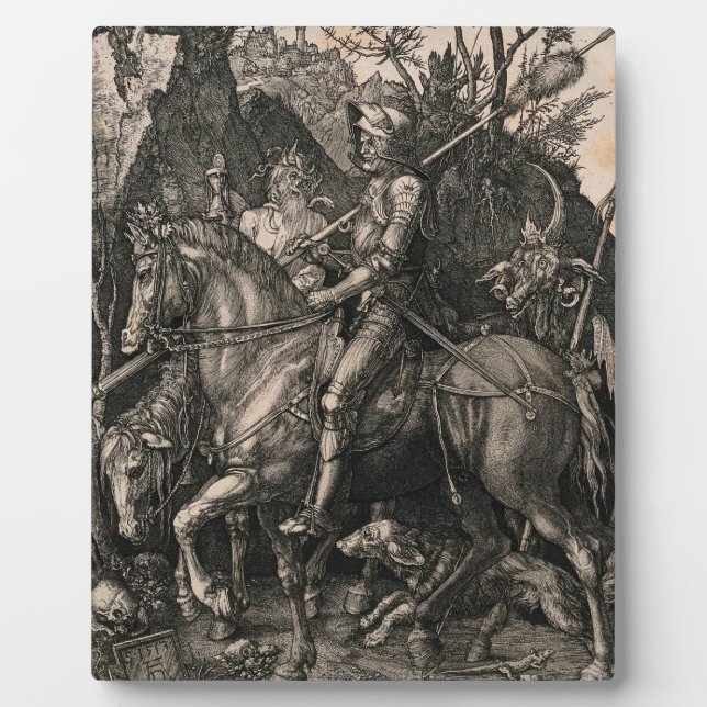 Der Rittertod und der Teufel Albrecht Durer Fotoplatte (Vorderseite)