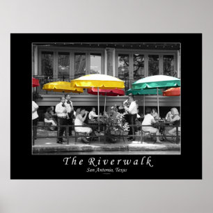 Der Riverwalk in San Antonio, Texas Poster
