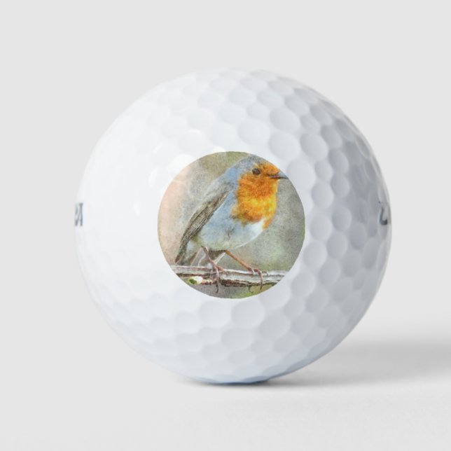 Der Robin ist eine Gabriel-Wasserfarbe Golfball (Vorderseite)
