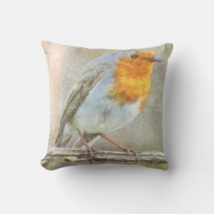 Der Robin ist eine Gabriel-Wasserfarbe Kissen