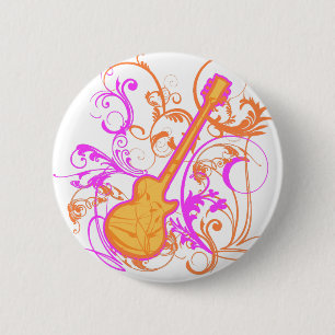 Der Rock-Gitarren-Schmutz KRW-Mädchens Button