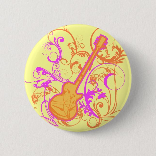 Der Rock-Gitarren-Schmutz KRW-Mädchens Button (Vorderseite)