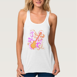 Der Rock-Gitarren-Schmutz KRW-Mädchens Tank Top