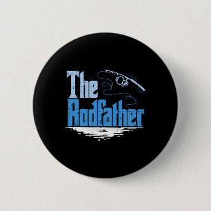 Der Rodfather Lustige Fischerei-Parodie Button