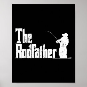 Der Rodfather Lustiger Angel Outdoor Angler Vater Poster