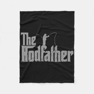 Der Rodfather Lustiger Angler Rod Fisch Dad Fis Fleecedecke
