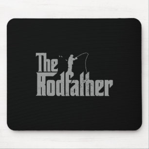 Der Rodfather Lustiger Angler Rod Fisch Dad Fis Mousepad