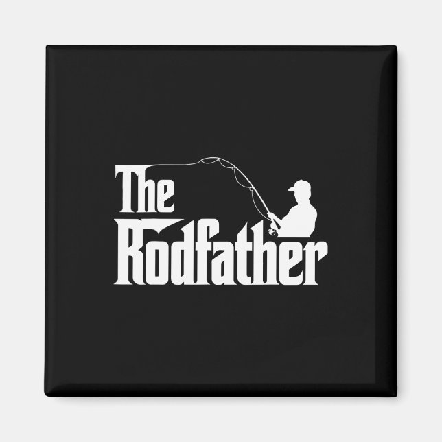Der Rodfather Lustiger Angler-Vater Humor  Magnet (Vorne)