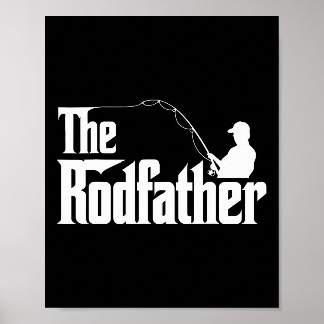 Der Rodfather Lustiger Angler-Vater Humor  Poster (Vorne)