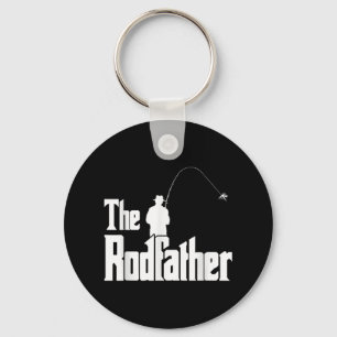 Der Rodfather Lustiger Fischer T-Shirt Meer, Fly F Schlüsselanhänger