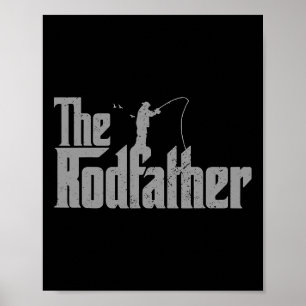 Der Rodvater Funny Fishing Lover Rod Fish Vater Fi Poster