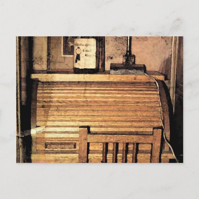 Der Roll Top-Schreibtisch der Autoren Postkarte (Vorderseite)