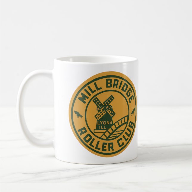 Der Roller Rink der Mill Bridge, Lyons, Illinois Kaffeetasse (Links)