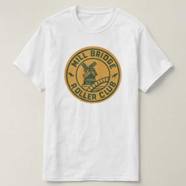Der Roller Rink der Mill Bridge, Lyons, Illinois T-Shirt (Design vorne)