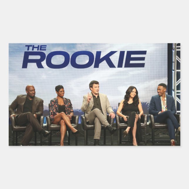der Rookie-Fernseher Rechteckiger Aufkleber (Vorderseite)
