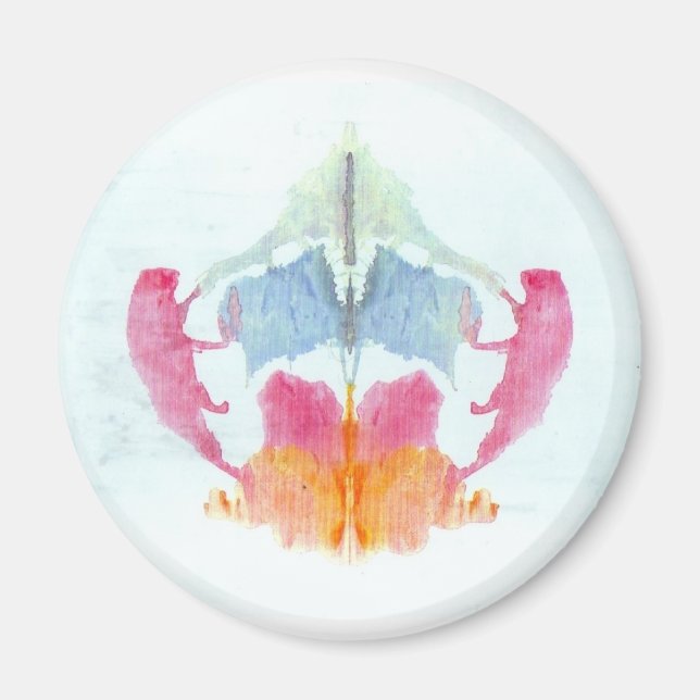 Der Rorschach-Test Klecksbilder Tafel 8 Tier Magnet (Vorne)