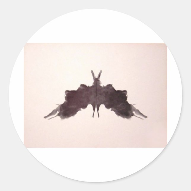 Der Rorschach-Test Klecksografien Tafel 5 Flederma Runder Aufkleber (Vorderseite)