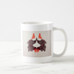 Der Rorschach-Test Tintenkleckse Tafel 2 Zwei Mens Kaffeetasse