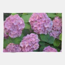 Der Rosa Hortensia-Hydrangebusch Geschirrtuch