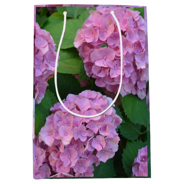 Der Rosa Hortensia-Hydrangebusch Mittlere Geschenktüte (Vorderseite)