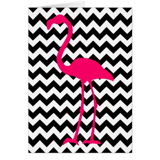 Der rosa Zickzack Flamingo danken Ihnen Karte