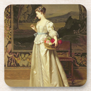 Der Rosen-Korb (Öl auf Platte) Untersetzer