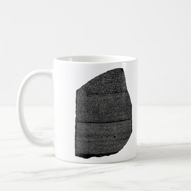 Der Rosetta Steinägyptische GranodioriteStele Kaffeetasse (Links)