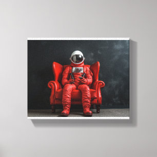 Der rote Astronaut Leinwanddruck