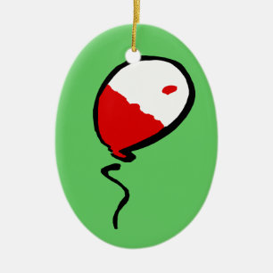 Der rote Ballon, ein Niedliches Sprichwort hinzufü Keramik Ornament
