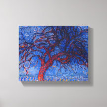 DER ROTE BAUM, Leinwand, Kunst PIET MONDRIAN