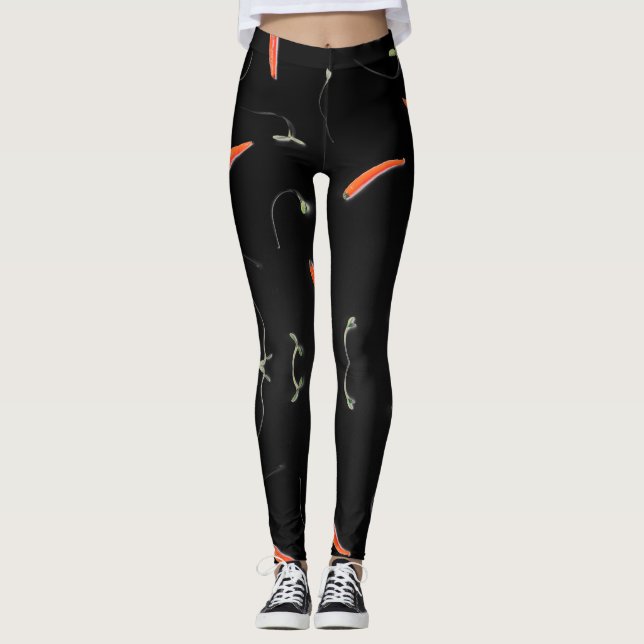 DER ROTE CHILI. ES IST HEISS! TRANSPARENT! LEGGINGS (Vorderseite)