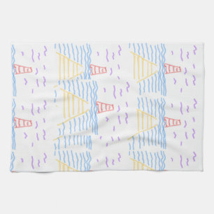 Der rote Leuchtturm und der gelbe Pier Geschirrtuch