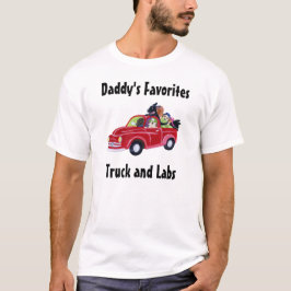 Der rote LKW und das Labradors des Vatis T-Shirt