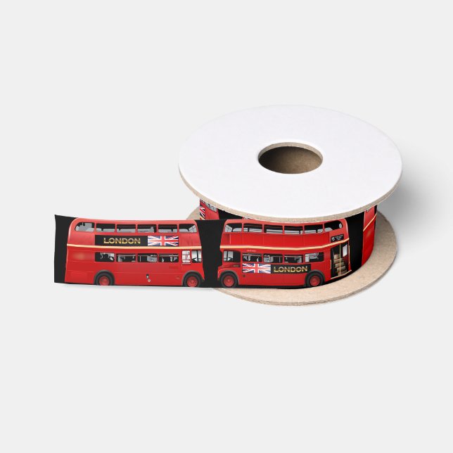 Der rote London-Bus Satinband (Spule)