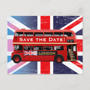 Der rote London-Doppeldeckerbus Einladung