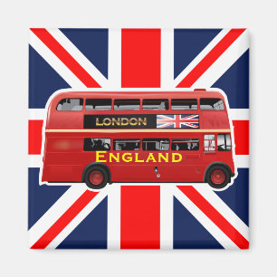 Der rote London-Doppeldeckerbus Magnet