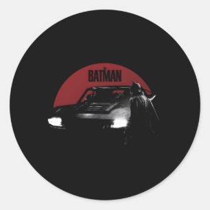 Der rote Mond von Bat Batmobile Runder Aufkleber