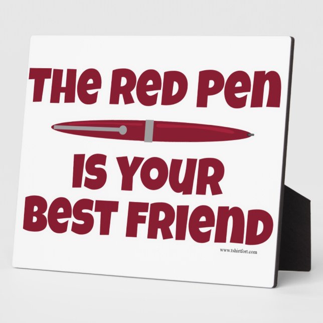 Der rote Pen ist dein bester Freund Fotoplatte (Seite)